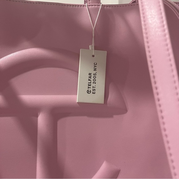 Telfar LARGE Shopping Bag Bubblegum Pink Dust Bag Plastic Zip Bag Included - Picture 4 of 10